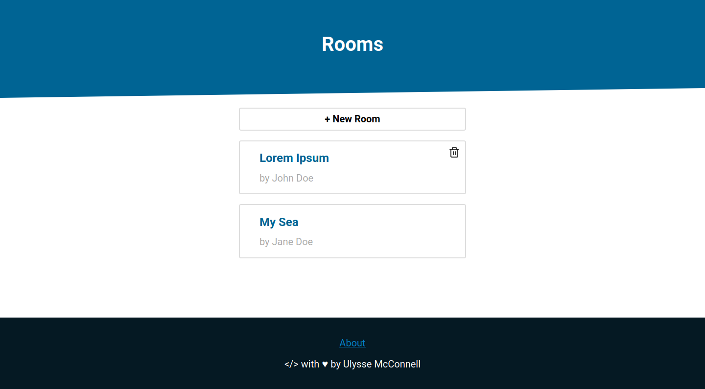 Open Rooms Page